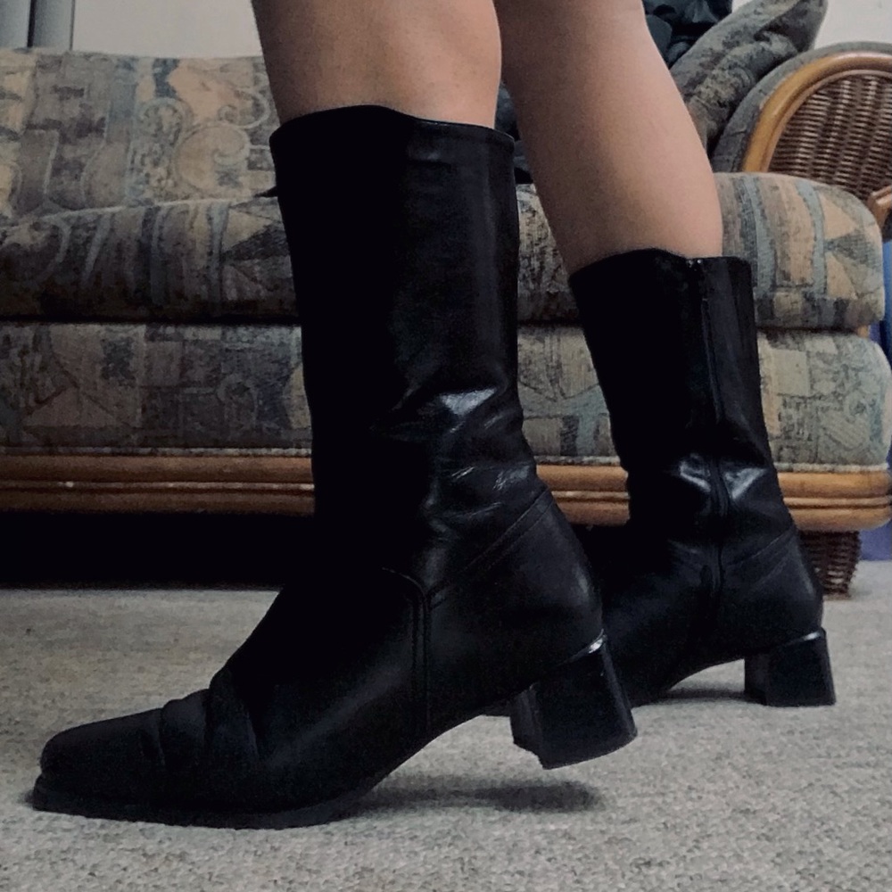 Vintage Ecco Real Fur Boots